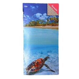 Whitley Willows Microfiber Reversible Beach Towel Turtle Print NEW